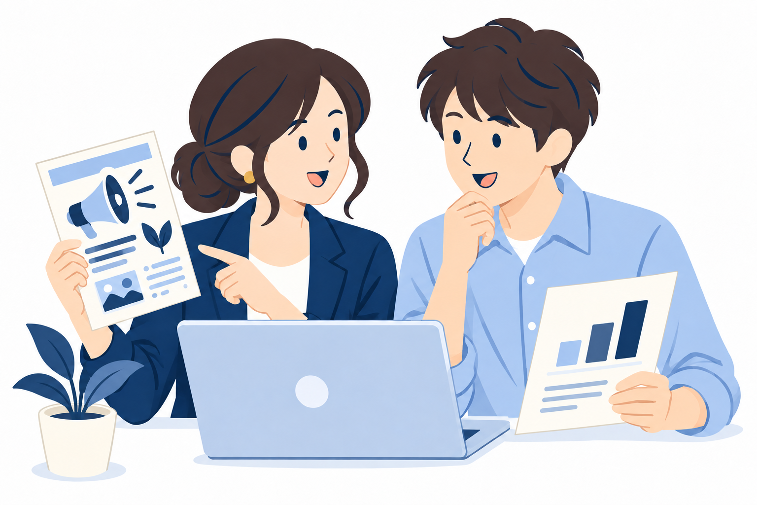 Pro｜元の青系プランイラスト